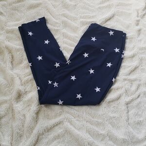 Liberty park size Xl patriotic stars blue leggings